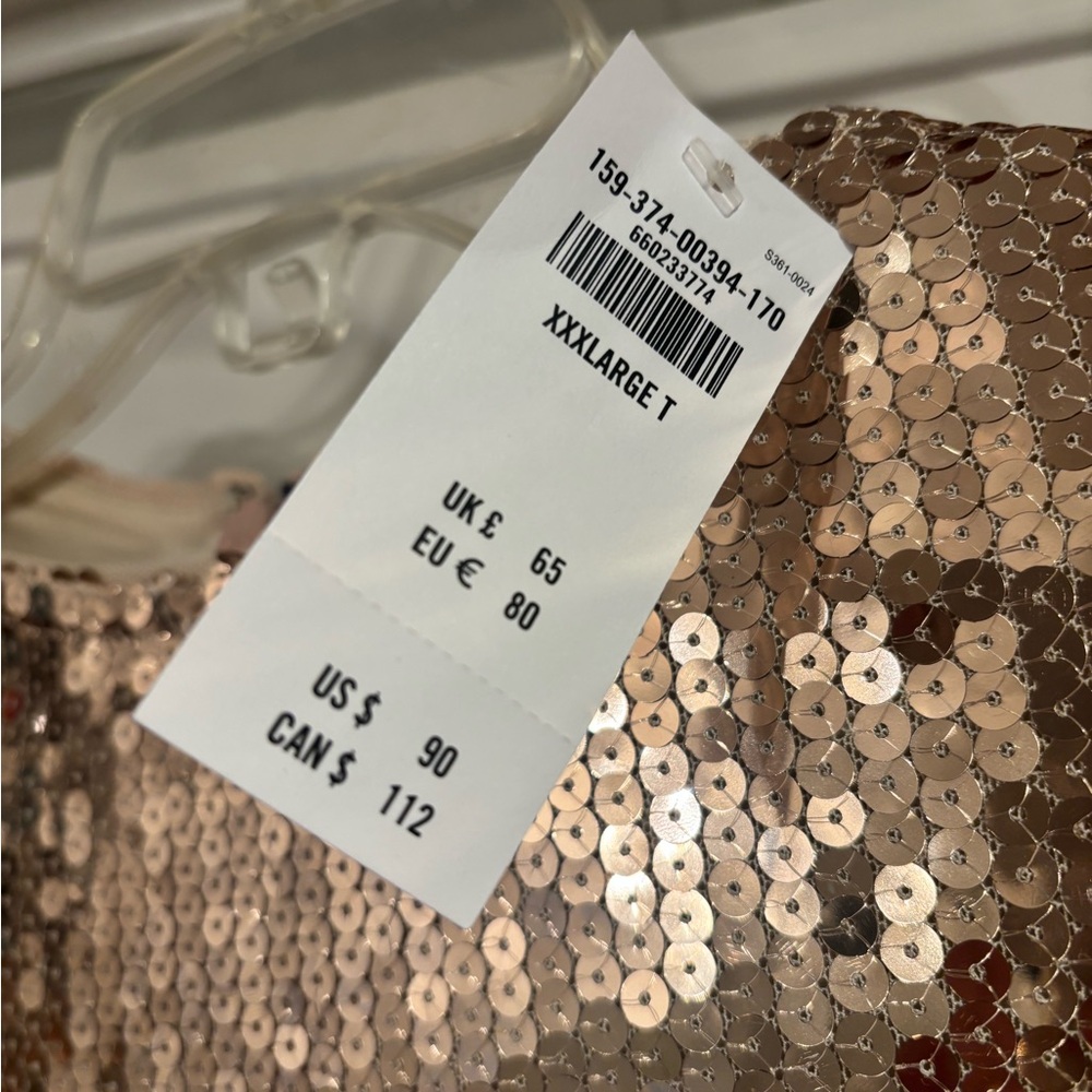 Abercrombie and Fitch Sequin Gold Mini Dress - Picture 4 of 4